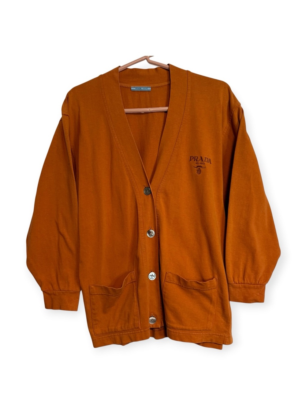 Vintage Prada Orange Cardigan size S